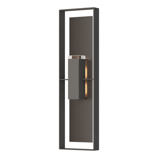 Shadow Box Extra Tall Sconce - Natural Iron - Oil Rubbed Bronze Accent by Hubbardton Forge