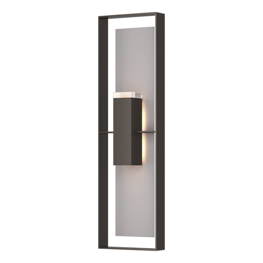 Shadow Box Extra Tall Sconce - Oil Rubbed Bronze - Coastal Burnished Steel Accent by Hubbardton Forge