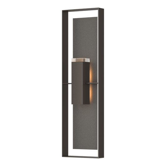 Shadow Box Extra Tall Sconce - Oil Rubbed Bronze - Natural Iron Accent by Hubbardton Forge