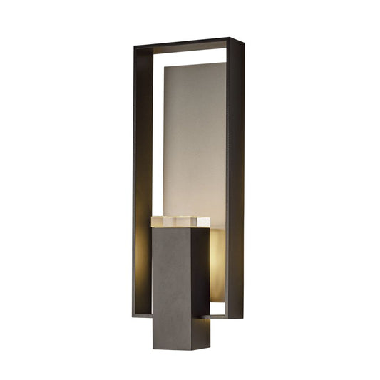 Shadow Box Large Outdoor Sconce - Coastal Black - Coastal Burnished Steel Accent by Hubbardton Forge
