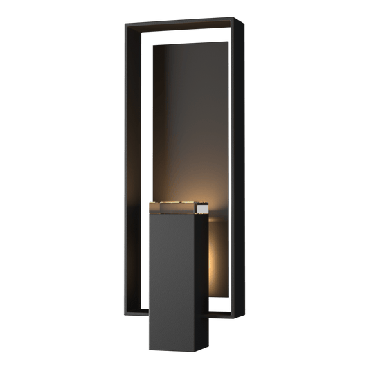 Shadow Box Large Outdoor Sconce - Coastal Black - Oil Rubbed Bronze Accent by Hubbardton Forge