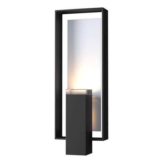 Shadow Box Large Outdoor Sconce - Coastal Black - White Accent by Hubbardton Forge