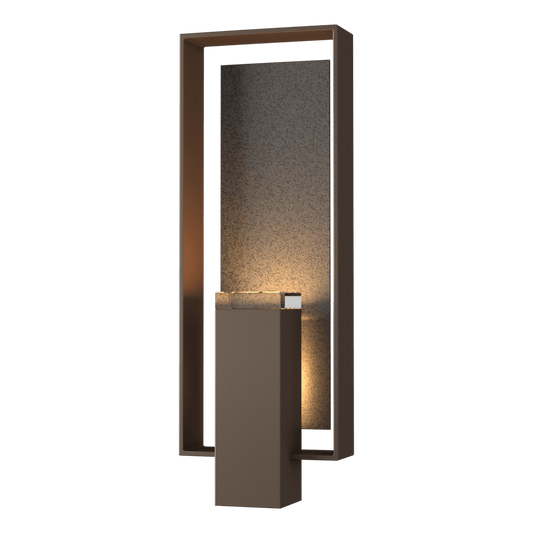 Shadow Box Large Outdoor Sconce - Coastal Bronze - Natural Iron Accent by Hubbardton Forge