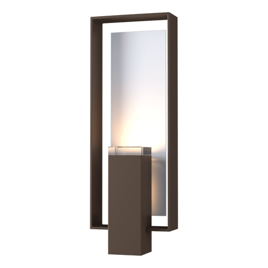Shadow Box Large Outdoor Sconce - Coastal Bronze - White Accent by Hubbardton Forge