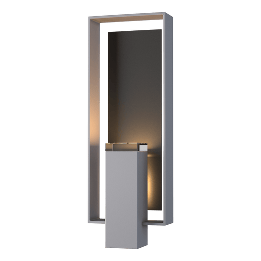 Shadow Box Large Outdoor Sconce - Coastal Burnished Steel - Coastal Black Accent by Hubbardton Forge
