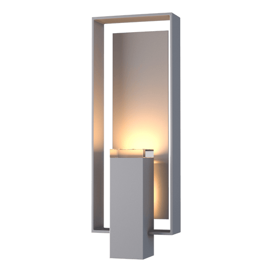 Shadow Box Large Outdoor Sconce - Coastal Burnished Steel - Coastal Burnished Steel Accent by Hubbardton Forge