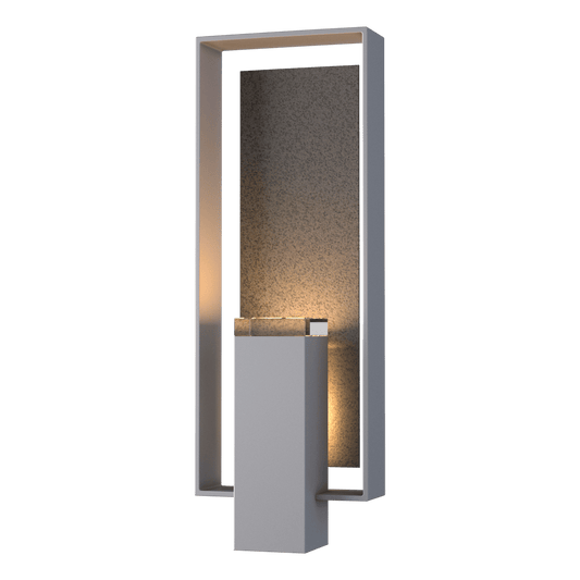 Shadow Box Large Outdoor Sconce - Coastal Burnished Steel - Natural Iron Accent by Hubbardton Forge