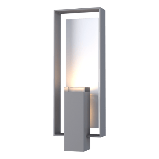 Shadow Box Large Outdoor Sconce - Coastal Burnished Steel - White Accent by Hubbardton Forge