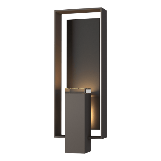 Shadow Box Large Outdoor Sconce - Coastal Dark Smoke - Coastal Black Accent by Hubbardton Forge