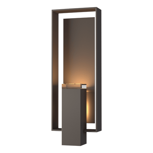 Shadow Box Large Outdoor Sconce - Coastal Dark Smoke - Coastal Dark Smoke Accent by Hubbardton Forge