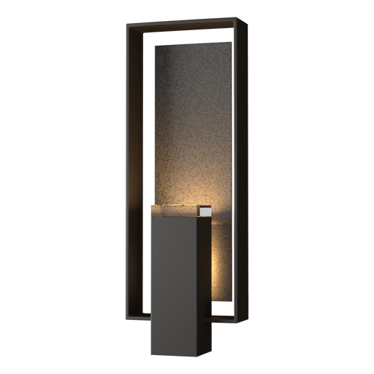 Shadow Box Large Outdoor Sconce - Oil Rubbed Bronze - Natural Iron Accent by Hubbardton Forge