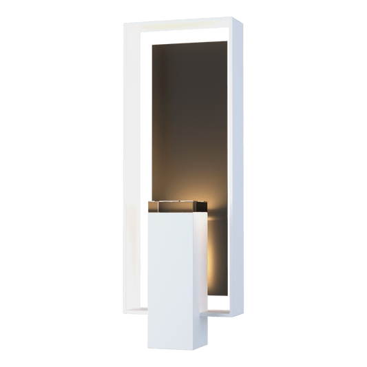 Shadow Box Large Outdoor Sconce - White - Coastal Black Accent by Hubbardton Forge