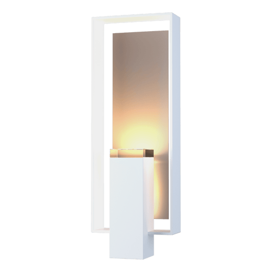 Shadow Box Large Outdoor Sconce - White - Coastal Burnished Steel Accent by Hubbardton Forge