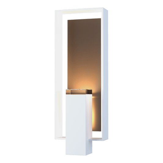 Shadow Box Large Outdoor Sconce - White - Coastal Dark Smoke Accent by Hubbardton Forge