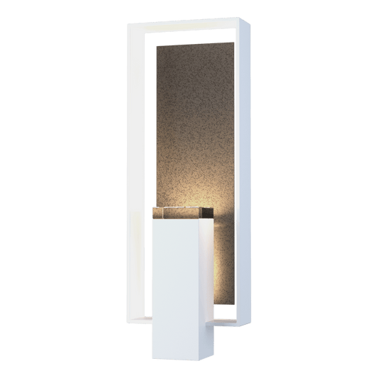 Shadow Box Large Outdoor Sconce - White - Natural Iron Accent by Hubbardton Forge