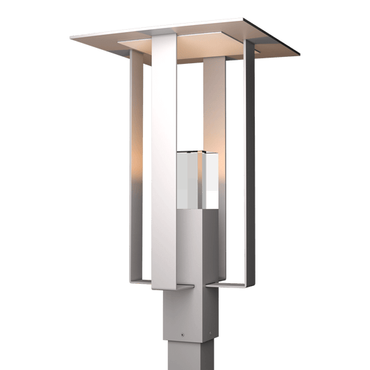 Shadow Box Outdoor Post Light - Coastal Burnished Steel by Hubbardton Forge