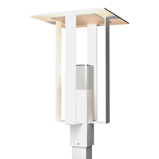 Shadow Box Outdoor Post Light - White by Hubbardton Forge