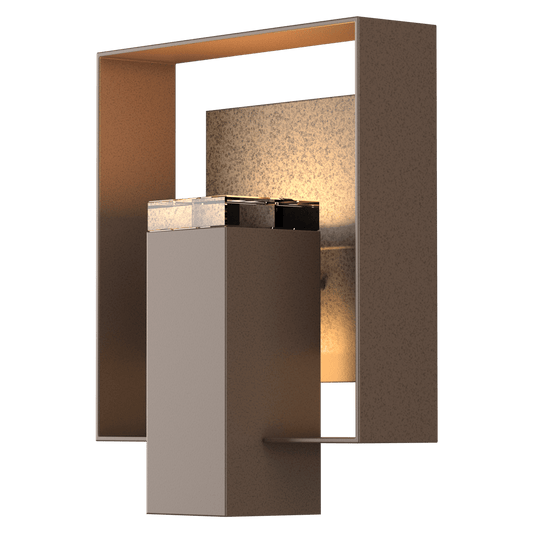 Shadow Box Outdoor Sconce - Coastal Bronze - Natural Iron Accent by Hubbardton Forge