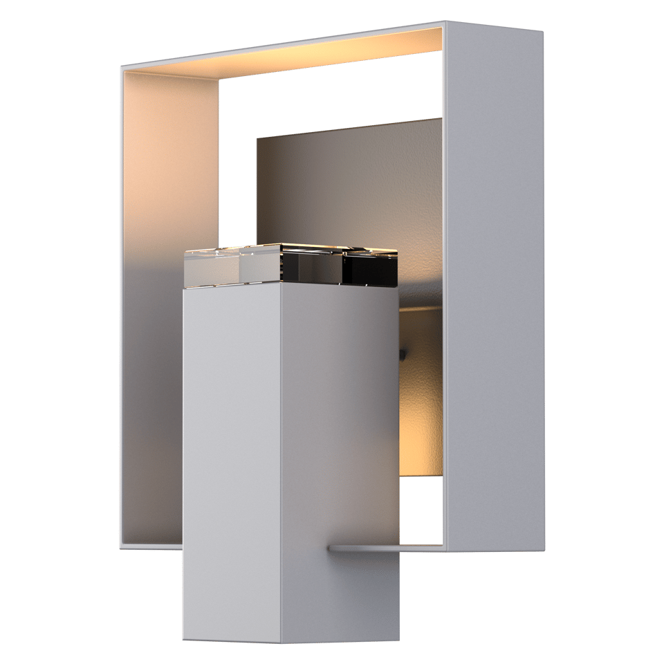 Shadow Box Outdoor Sconce - Coastal Burnished Steel - Coastal Black Accent by Hubbardton Forge