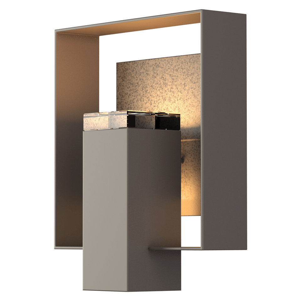 Shadow Box Sconce Shadow Box Outdoor Sconce - Coastal Dark Smoke - Natural Iron Accent by ...