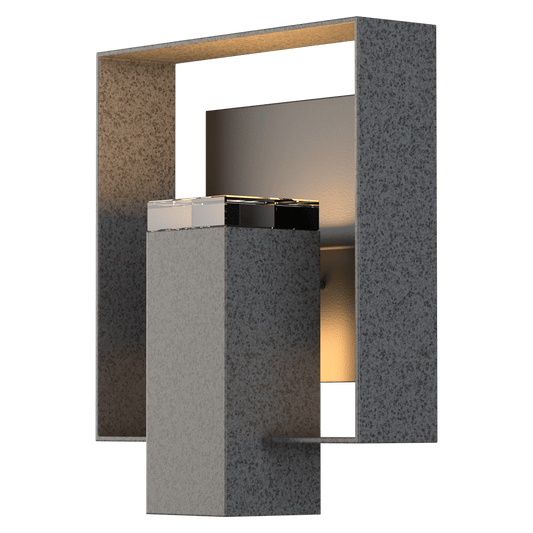 Shadow Box Outdoor Sconce - Natural Iron - Coastal Black Accent by Hubbardton Forge