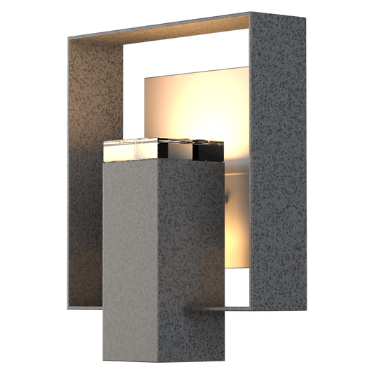 Shadow Box Outdoor Sconce - Natural Iron - Coastal Burnished Steel Accent by Hubbardton Forge