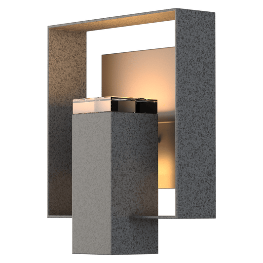 Shadow Box Outdoor Sconce - Natural Iron - Coastal Dark Smoke Accent by Hubbardton Forge