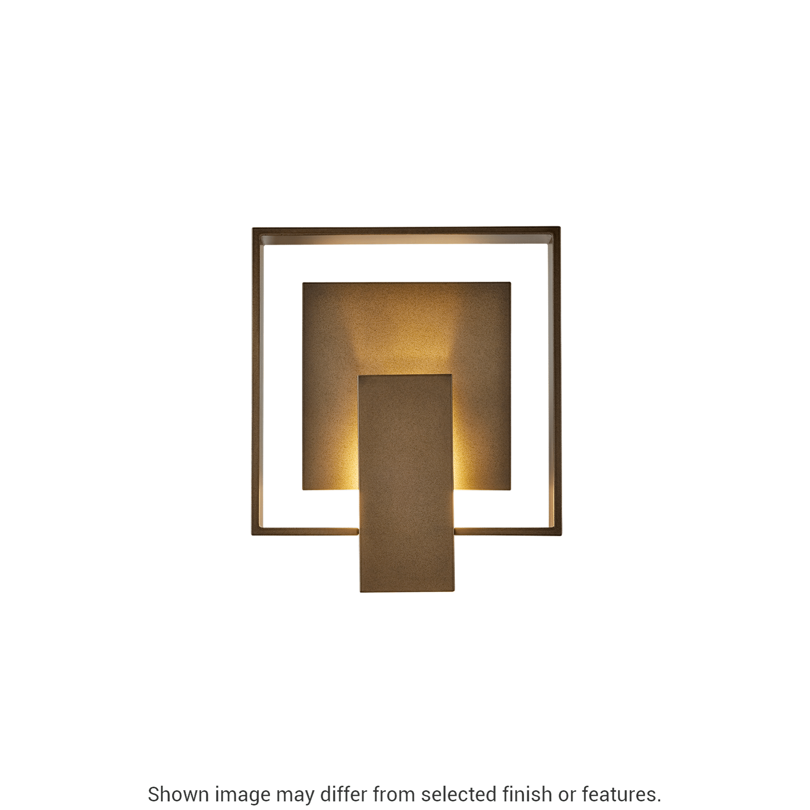 Shadow Box Outdoor Sconce - Oil Rubbed Bronze - Natural Iron Accent by Hubbardton Forge