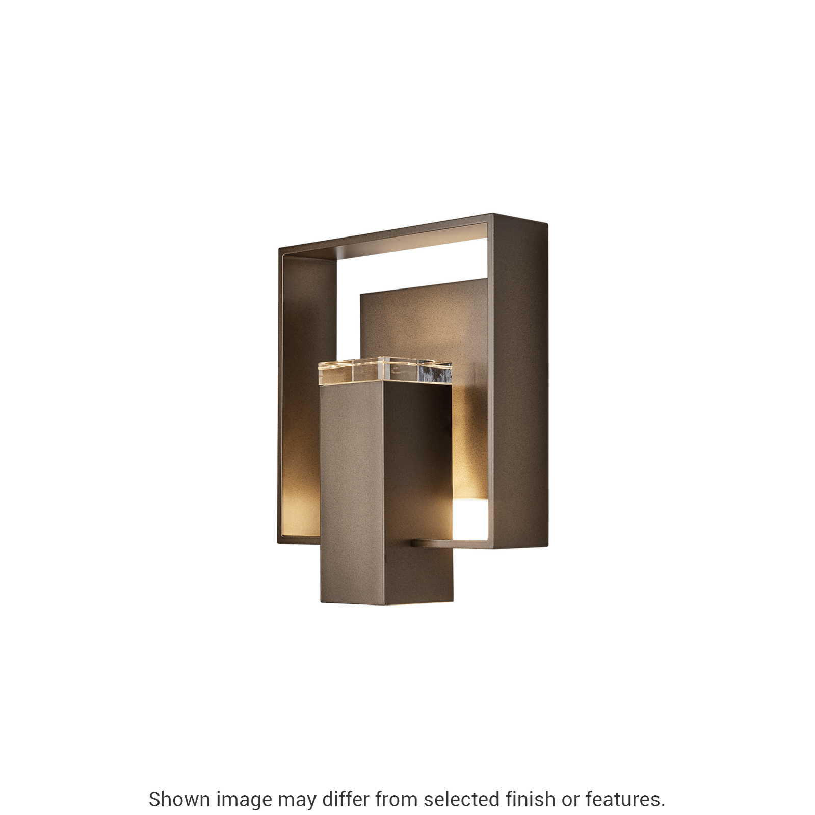Shadow Box Outdoor Sconce - Oil Rubbed Bronze - Natural Iron Accent by Hubbardton Forge