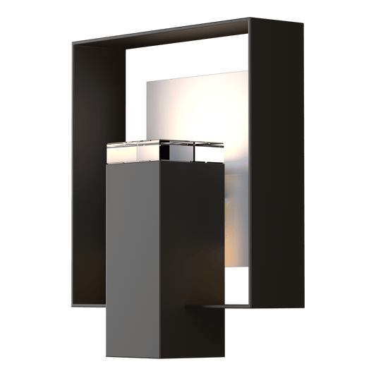 Shadow Box Outdoor Sconce - Oil Rubbed Bronze - White Accent by Hubbardton Forge
