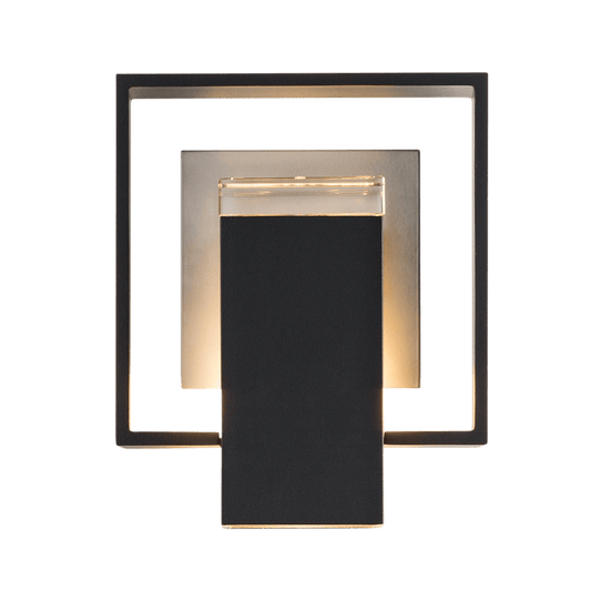 Shadow Box Small Outdoor Sconce - Coastal Black - Coastal Burnished Steel Accent by Hubbardton Forge