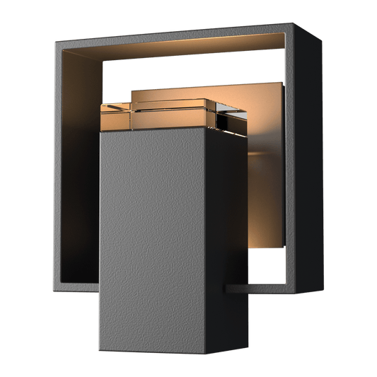 Shadow Box Small Outdoor Sconce - Coastal Black - Coastal Dark Smoke Accent by Hubbardton Forge