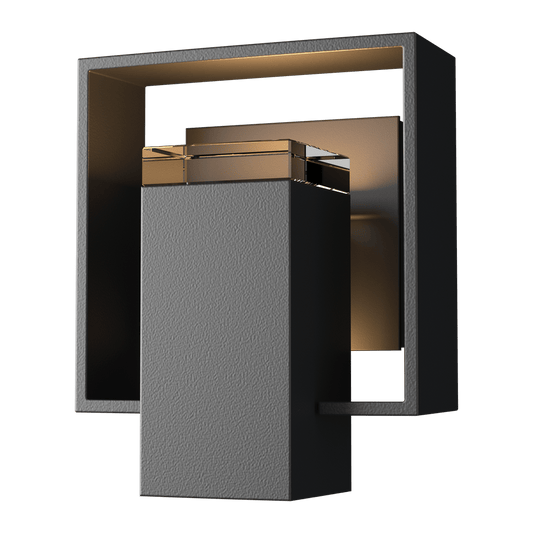 Shadow Box Small Outdoor Sconce - Coastal Black - Oil Rubbed Bronze Accent by Hubbardton Forge