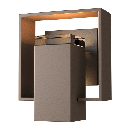 Shadow Box Small Outdoor Sconce - Coastal Bronze - Coastal Black Accent by Hubbardton Forge