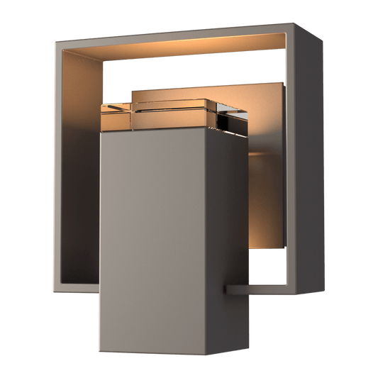 Shadow Box Small Outdoor Sconce - Coastal Dark Smoke - Coastal Dark Smoke Accent by Hubbardton Forge