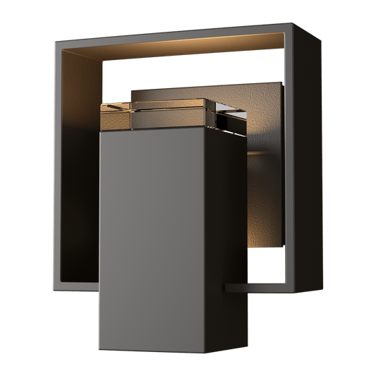 Shadow Box Small Outdoor Sconce - Oil Rubbed Bronze - Coastal Black Accent by Hubbardton Forge