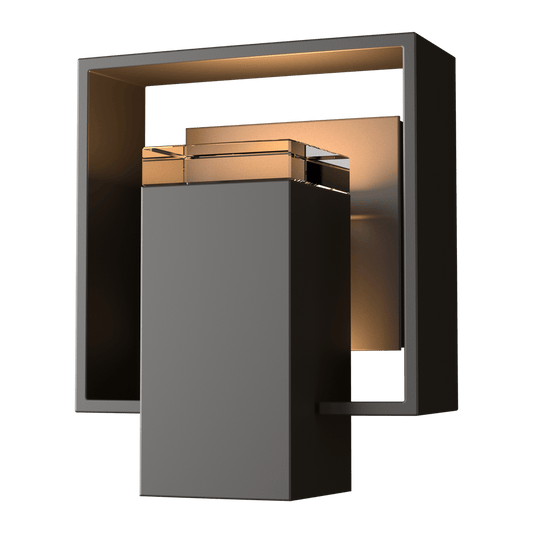 Shadow Box Small Outdoor Sconce - Oil Rubbed Bronze - Coastal Dark Smoke Accent by Hubbardton Forge