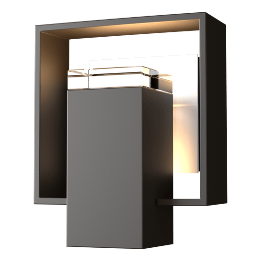 Shadow Box Small Outdoor Sconce - Oil Rubbed Bronze - White Accent by Hubbardton Forge