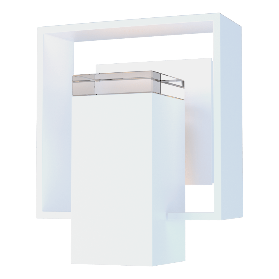 Shadow Box Small Outdoor Sconce - White - White Accent by Hubbardton Forge