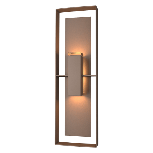 Shadow Box Tall Outdoor Sconce - Coastal Bronze - Coastal Bronze Accent by Hubbardton Forge