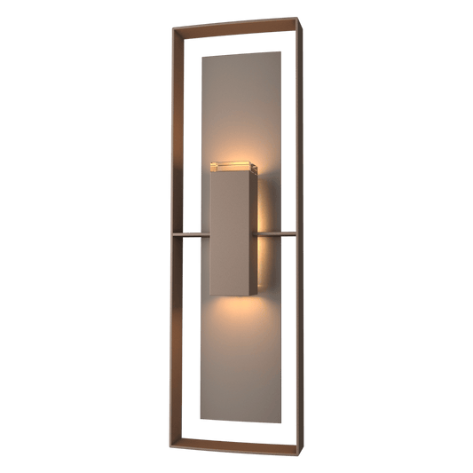 Shadow Box Tall Outdoor Sconce - Coastal Bronze - Coastal Dark Smoke Accent by Hubbardton Forge