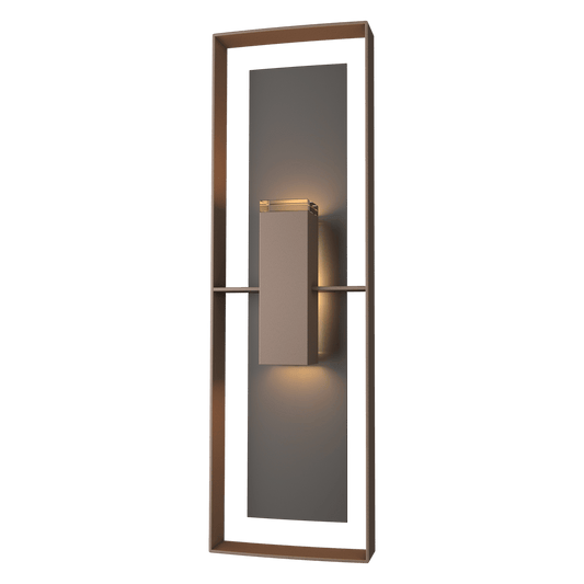 Shadow Box Tall Outdoor Sconce - Coastal Bronze - Oil Rubbed Bronze Accent by Hubbardton Forge
