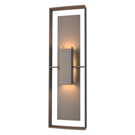 Shadow Box Tall Outdoor Sconce - Coastal Dark Smoke - Coastal Dark Smoke Accent by Hubbardton Forge