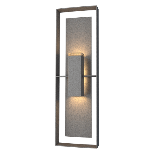 Shadow Box Tall Outdoor Sconce - Natural Iron - Natural Iron Accent by Hubbardton Forge