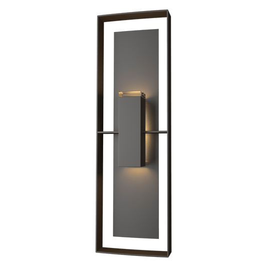 Shadow Box Tall Outdoor Sconce - Oil Rubbed Bronze - Coastal Black Accent by Hubbardton Forge