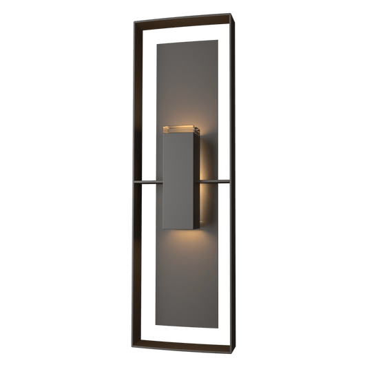 Shadow Box Tall Outdoor Sconce - Oil Rubbed Bronze - Oil Rubbed Bronze Accent by Hubbardton Forge
