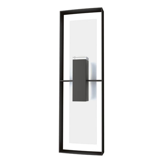 Shadow Box Tall Outdoor Sconce - Oil Rubbed Bronze - White Accent by Hubbardton Forge