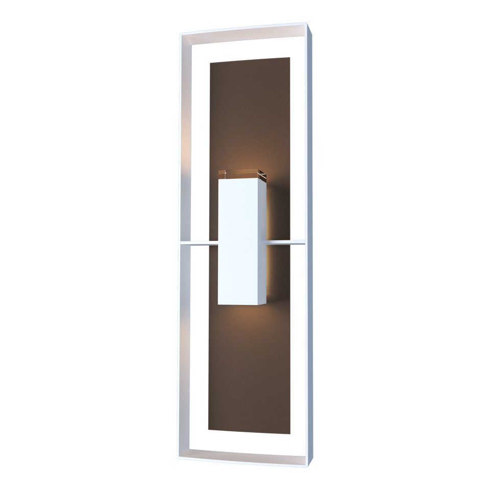Shadow Box Sconce Shadow Box Tall Outdoor Sconce - White - Coastal Bronze Accent by ...