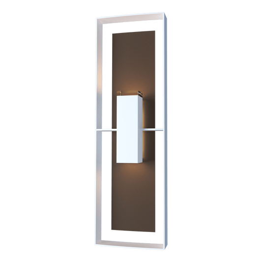 Shadow Box Tall Outdoor Sconce - White - Coastal Bronze Accent by Hubbardton Forge