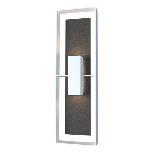 Shadow Box Tall Outdoor Sconce - White - Natural Iron Accent by Hubbardton Forge
